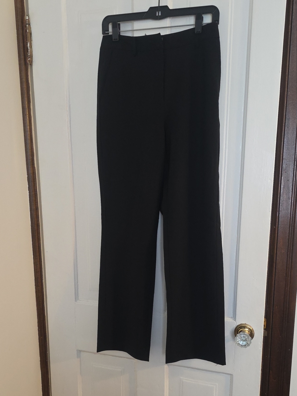 Quince Italian Wool Black Straight-Leg Trousers (NWT)